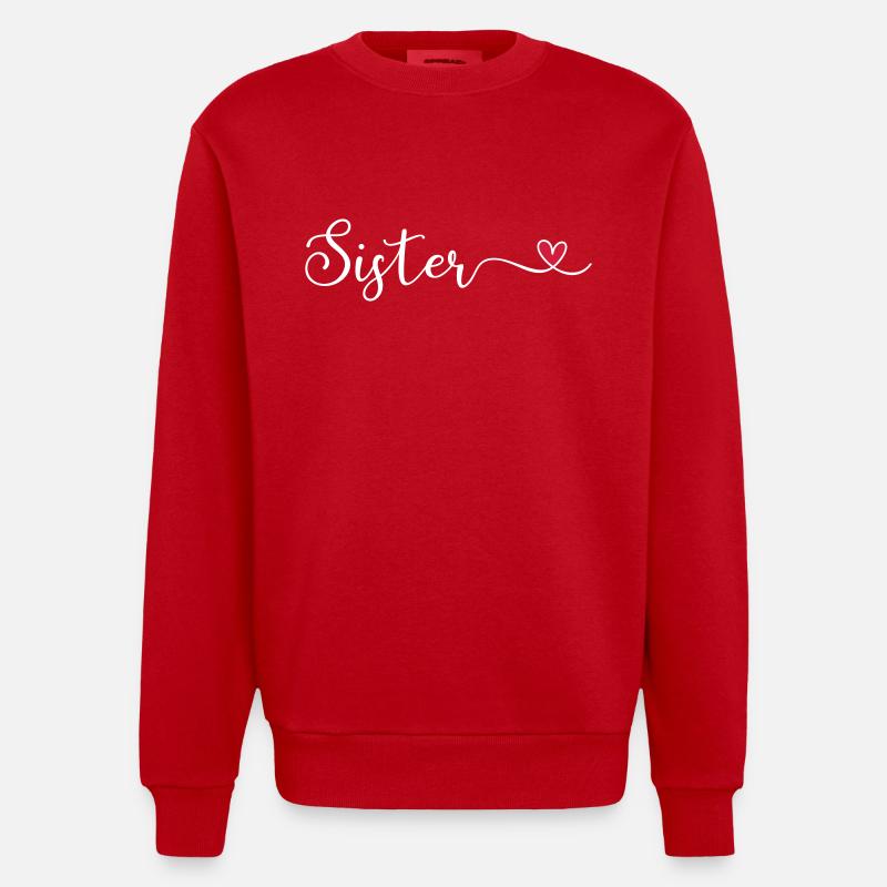 Schwester - Heavyweight Oversized Organic Crew Neck Made in EU - Rot