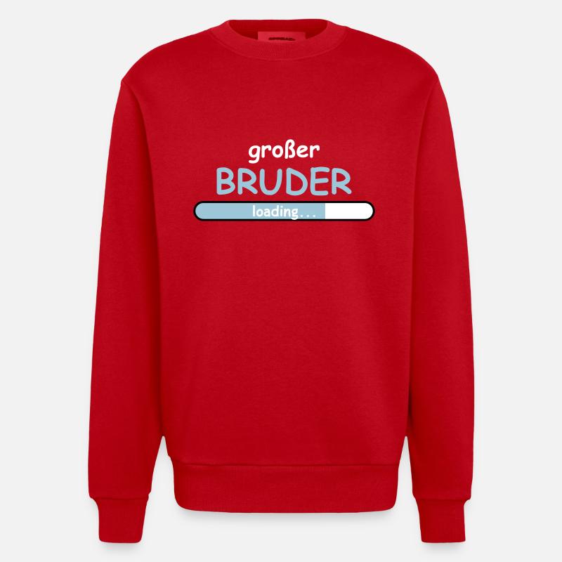 Großer Bruder - Heavyweight Oversized Organic Crew Neck Made in EU - Rot
