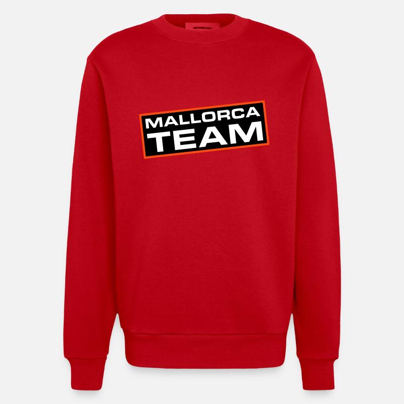 Équipe de Majorque - Sweat bio épais oversize fabriqué en UE - rouge