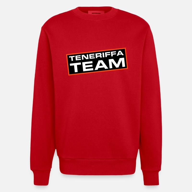 L’équipe de Tenerife - Sweat bio épais oversize fabriqué en UE - rouge