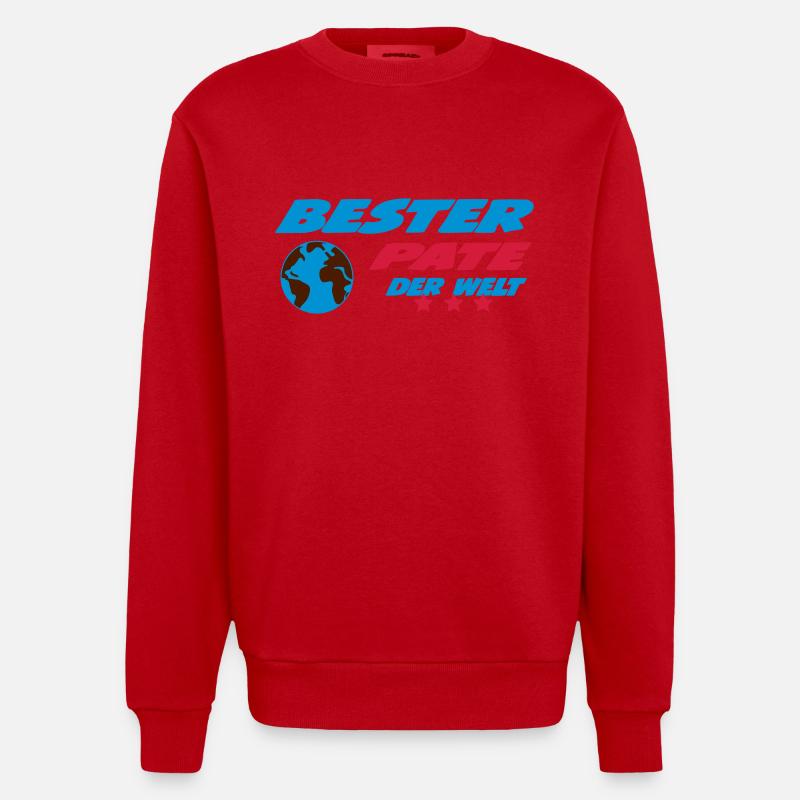 Bester PATE der welt - Sweat bio épais oversize fabriqué en UE - rouge