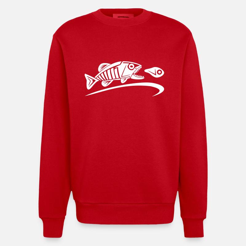 logo-tribal-blanc-notext - Sweat bio épais oversize fabriqué en UE - rouge