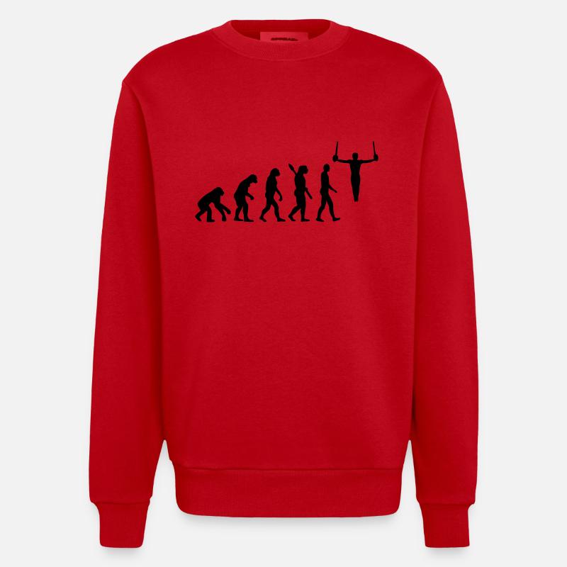 Évolution Gymnastique - Sweat bio épais oversize fabriqué en UE - rouge