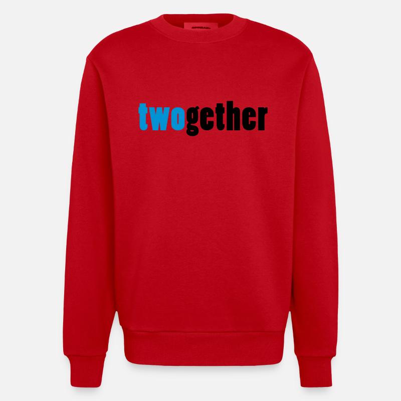 twogether - Sweat bio épais oversize fabriqué en UE - rouge