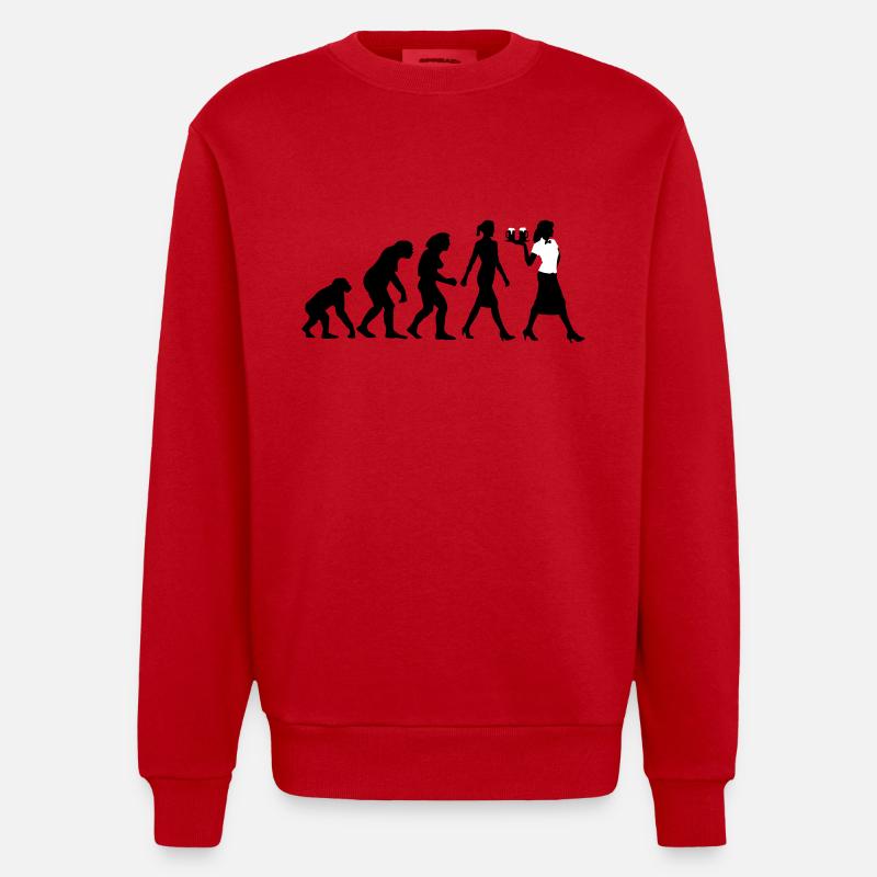 evolution_kellnerin_122013_a_2c - Heavyweight Oversized Organic Crew Neck Made in EU - Rot