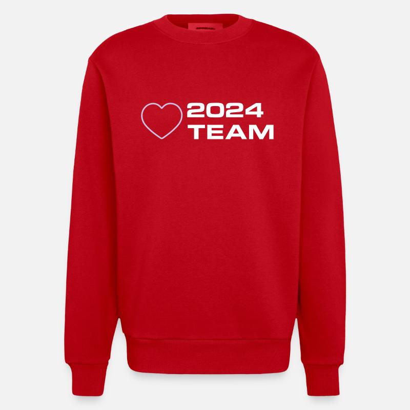 Équipe 2024 - Sweat bio épais oversize fabriqué en UE - rouge