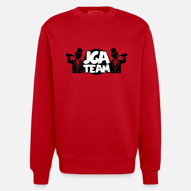Jga Team - Heavyweight Oversized Organic Crew Neck Made in EU - Rot