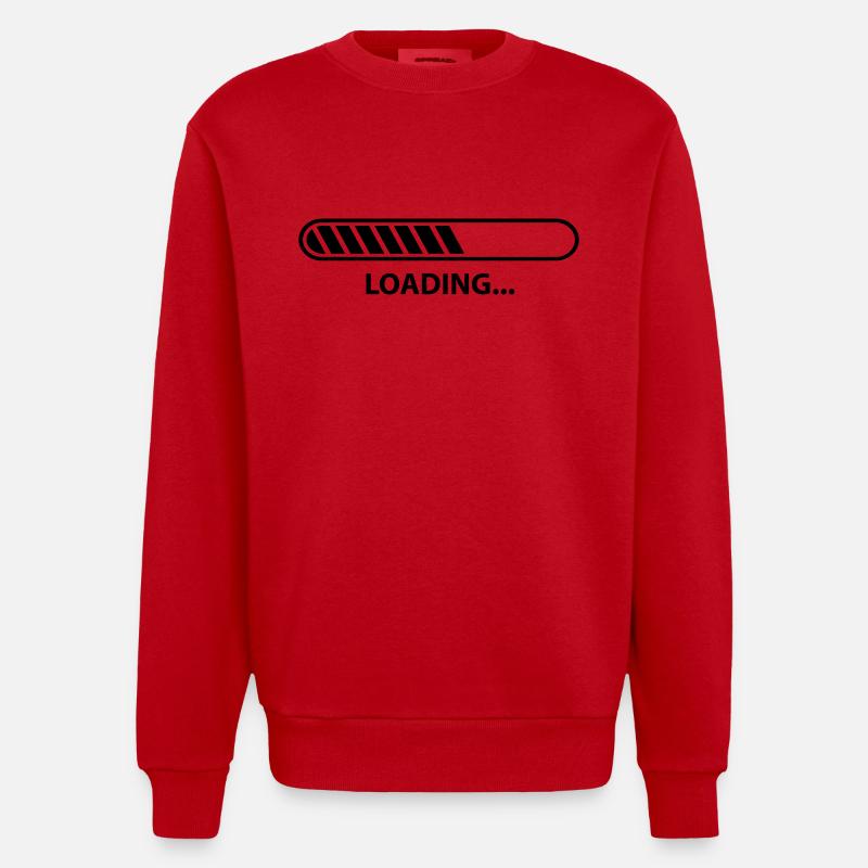 Loading Progress - Sweat bio épais oversize fabriqué en UE - rouge