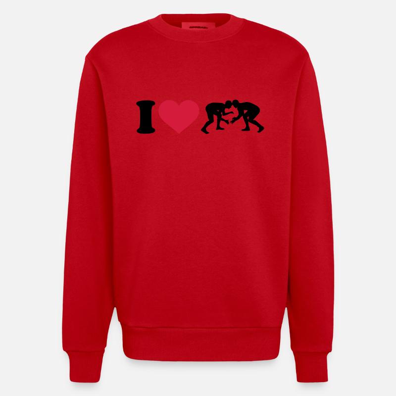 Ringen - Heavyweight Oversized Organic Crew Neck Made in EU - Rot