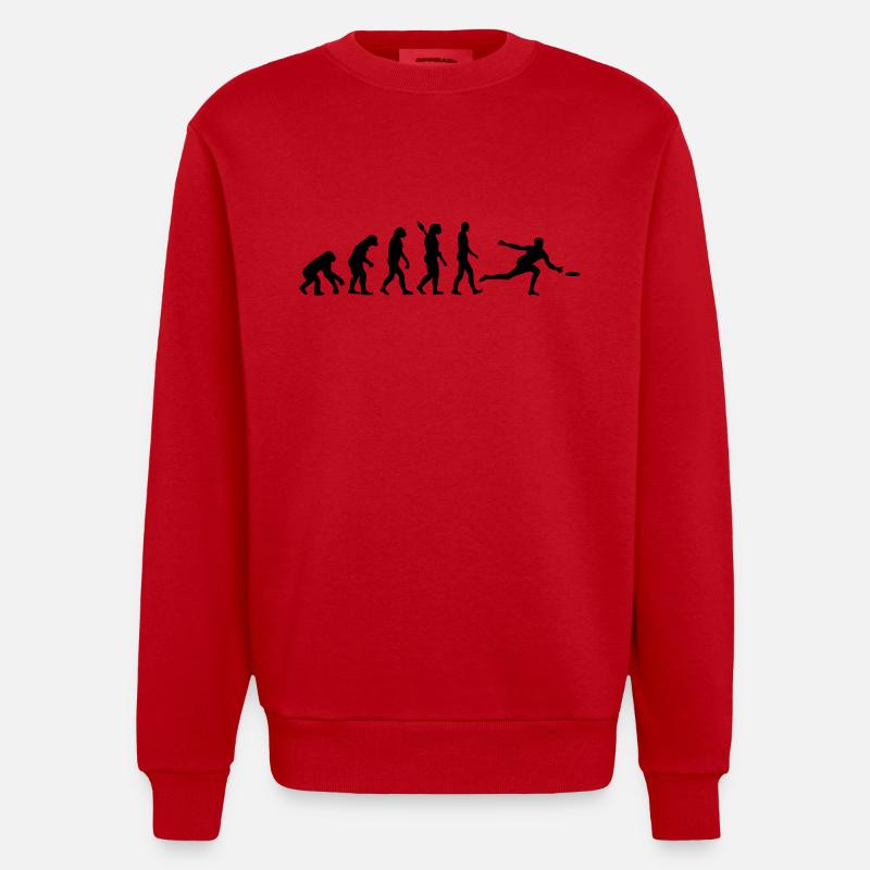 Evolution Frisbee - Sweat bio épais oversize fabriqué en UE - rouge