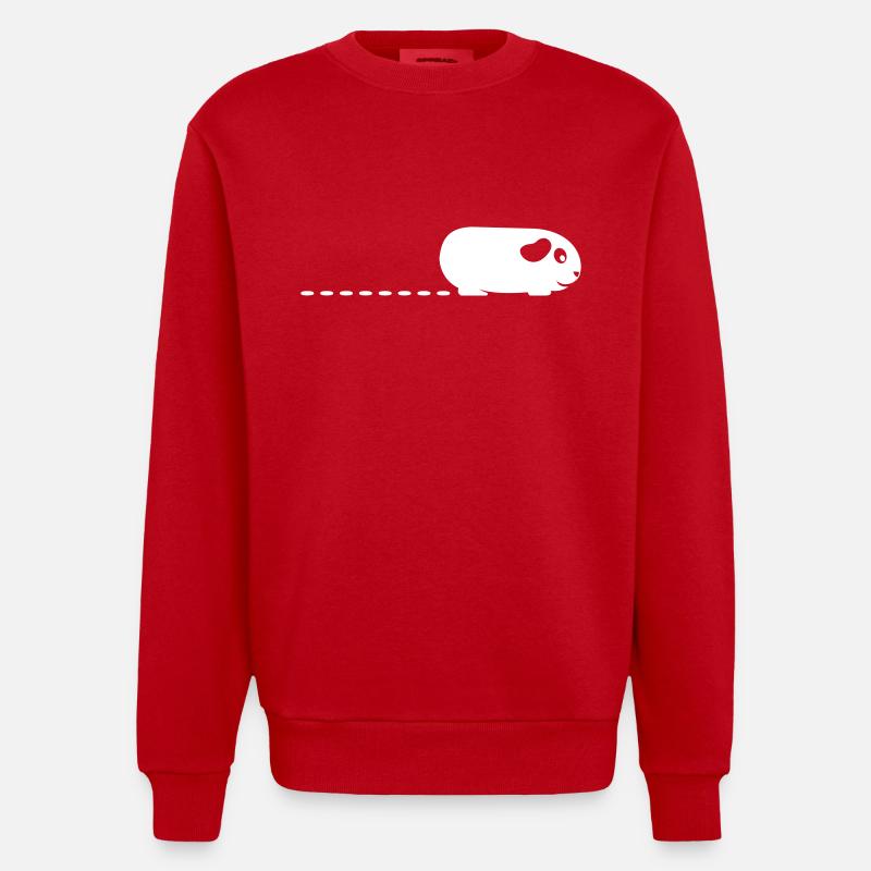 Caca Guinée Pig - Sweat bio épais oversize fabriqué en UE - rouge