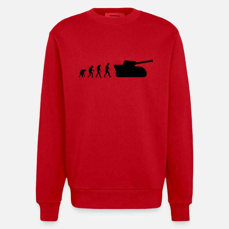 panzer evolution - Sweat bio épais oversize fabriqué en UE - rouge