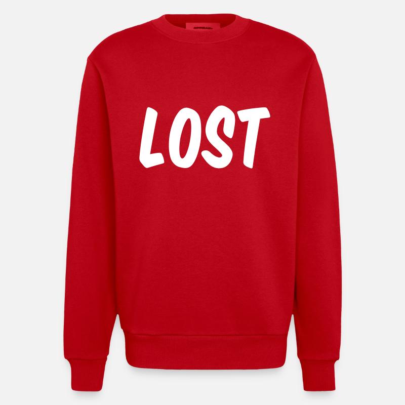 Lost Jugendwort - Heavyweight Oversized Organic Crew Neck Made in EU - Rot