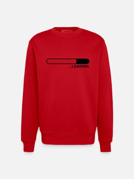 loading_balken_f1_ - Heavyweight Oversized Organic Crew Neck Made in EU - red
