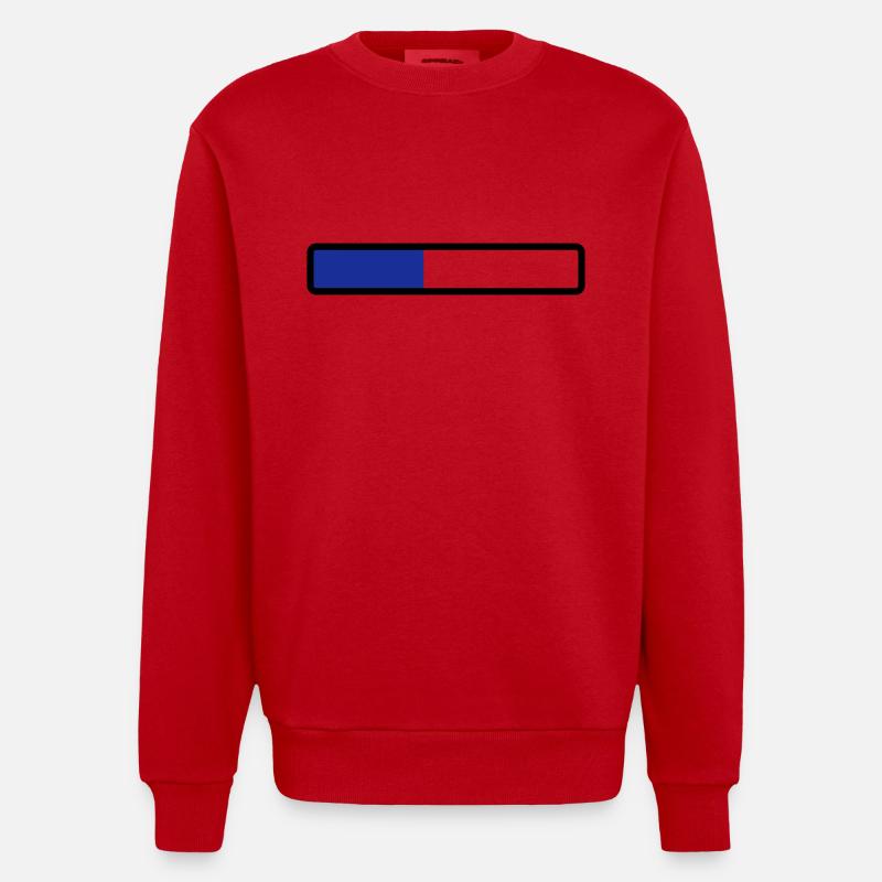 loading laden computer warten - Heavyweight Oversized Organic Crew Neck Made in EU - Rot