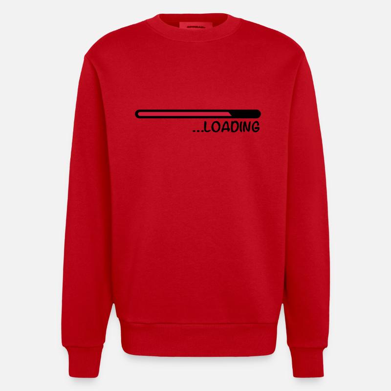 loading_cc2 - Sweat bio épais oversize fabriqué en UE - rouge