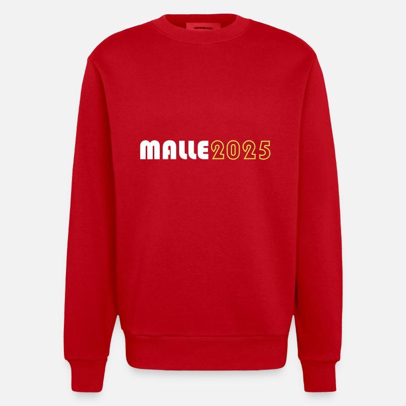 Malle 2025 - Sweat bio épais oversize fabriqué en UE - rouge