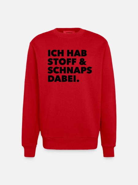 stoff & schnaps - Heavyweight Oversized Organic Crew Neck Made in EU - Rot