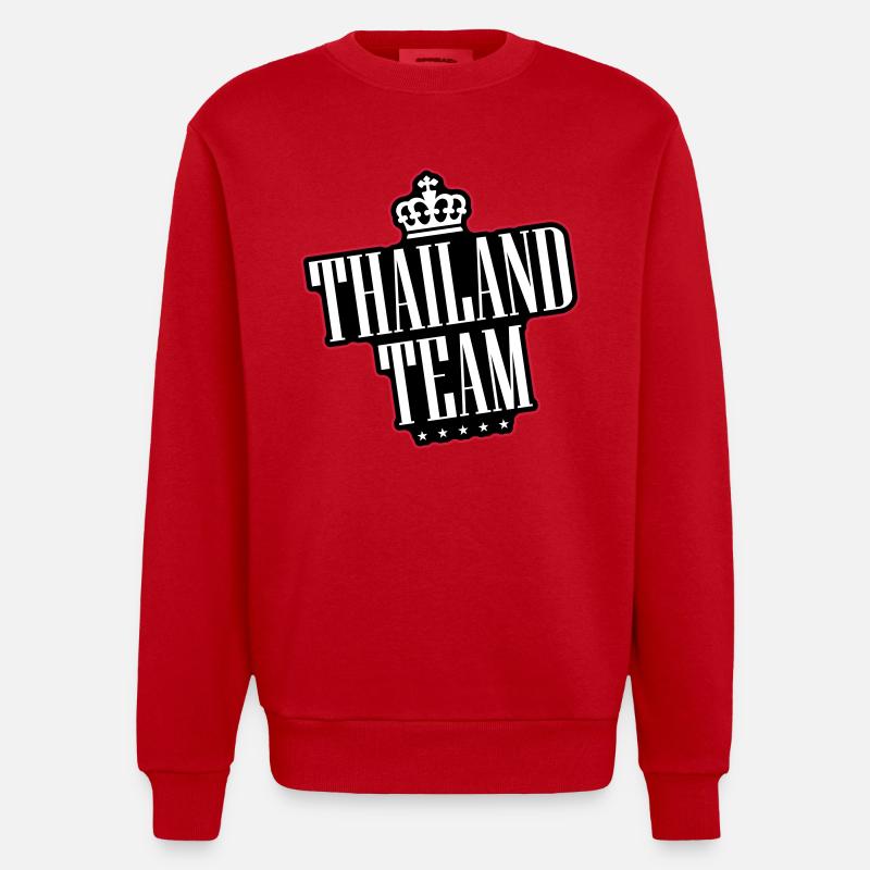 Équipe de Thaïlande - Sweat bio épais oversize fabriqué en UE - rouge