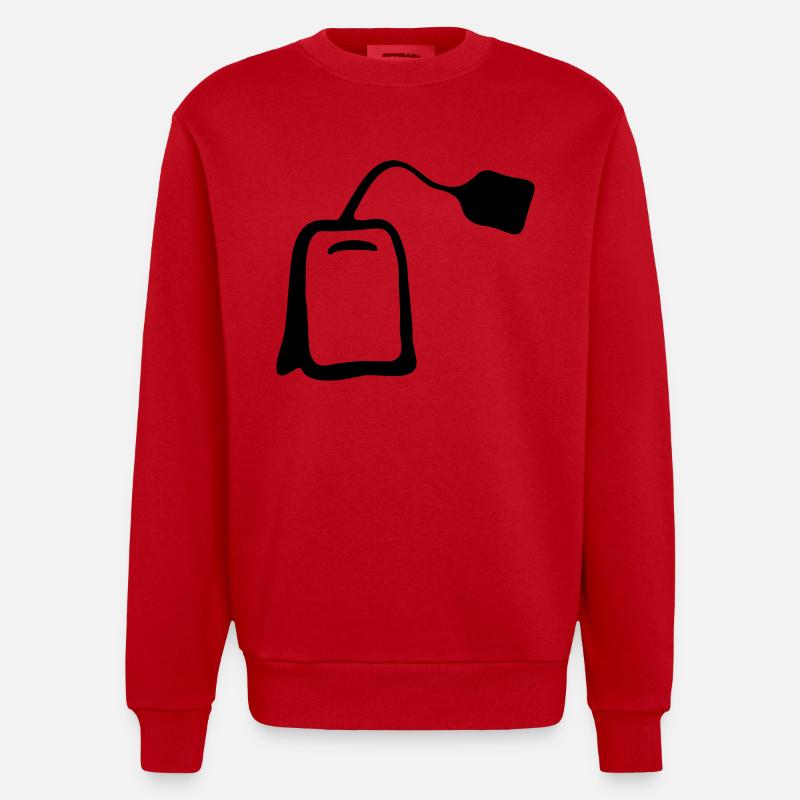 Teebeutel - Heavyweight Oversized Organic Crew Neck Made in EU - Rot