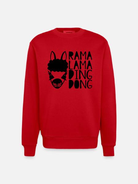 rama lama ding dong - Heavyweight Oversized Organic Crew Neck Made in EU - red