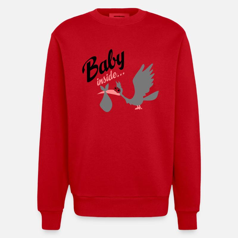 bébé - Sweat bio épais oversize fabriqué en UE - rouge