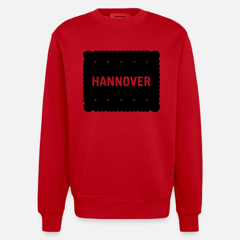 biscuits Hanovre - Sweat bio épais oversize fabriqué en UE - rouge