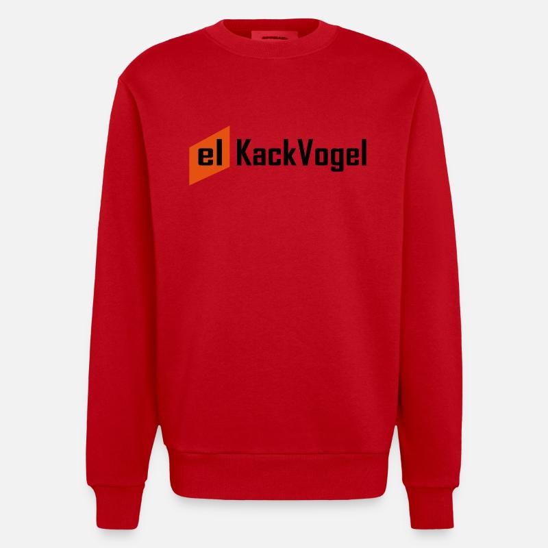 el kackvogel - Heavyweight Oversized Organic Crew Neck Made in EU - Rot