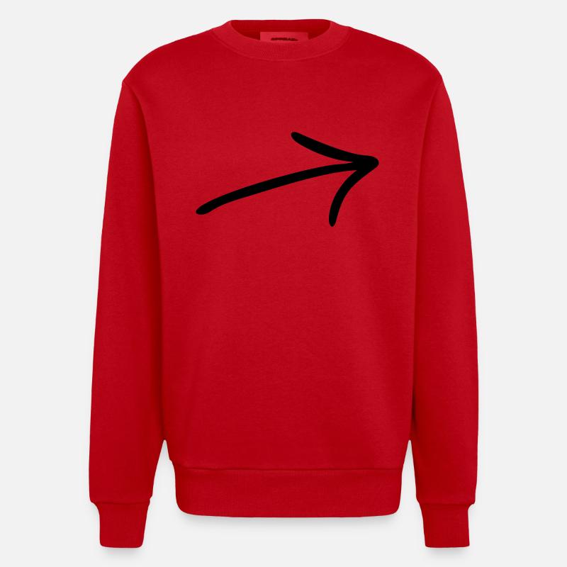 flèche - Sweat bio épais oversize fabriqué en UE - rouge
