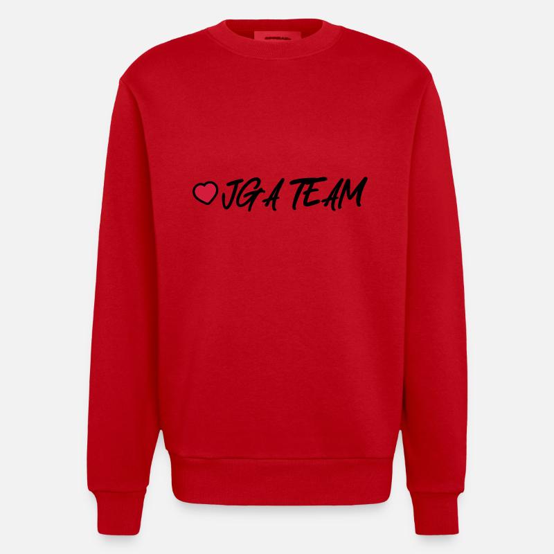 Jga Team Herz Junggesellinnenabschied - Heavyweight Oversized Organic Crew Neck Made in EU - Rot