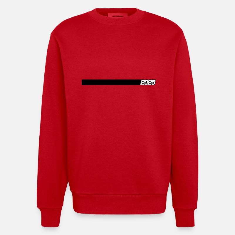 Ligne 2025 - Sweat bio épais oversize fabriqué en UE - rouge