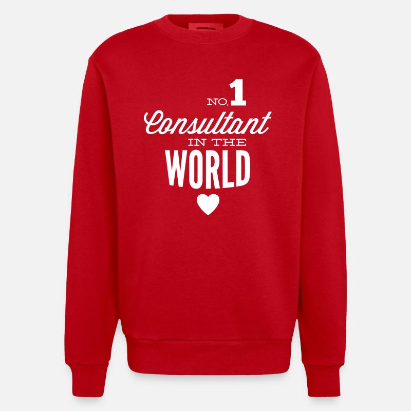Bester Berater der Welt - Heavyweight Oversized Organic Crew Neck Made in EU - Rot