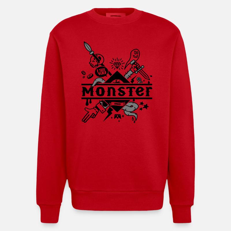 sample - Heavyweight Oversized Organic Crew Neck Made in EU - Rot