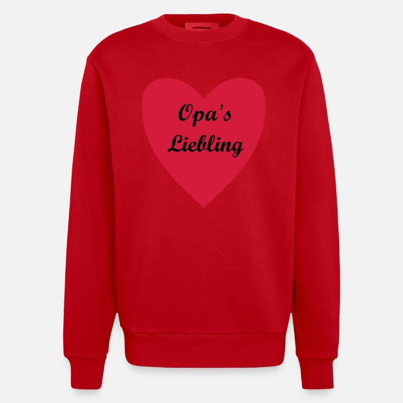 Opa's Liebling - Heavyweight Oversized Organic Crew Neck Made in EU - Rot