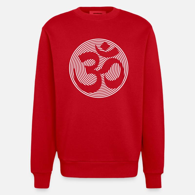 Tekno omum 23 - Sweat bio épais oversize fabriqué en UE - rouge