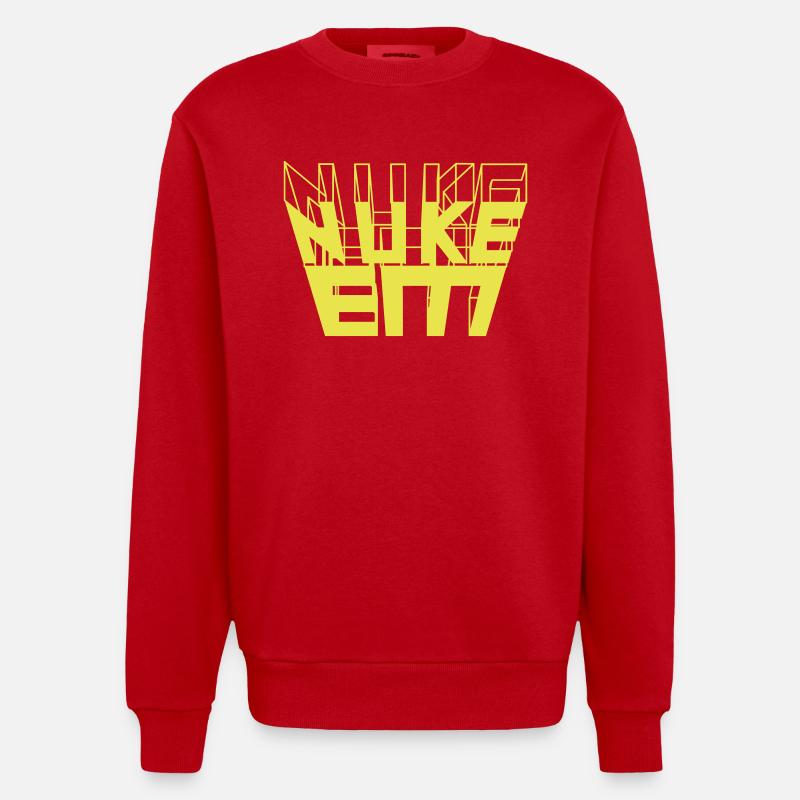 Nuke Em texte 3D - Sweat bio épais oversize fabriqué en UE - rouge