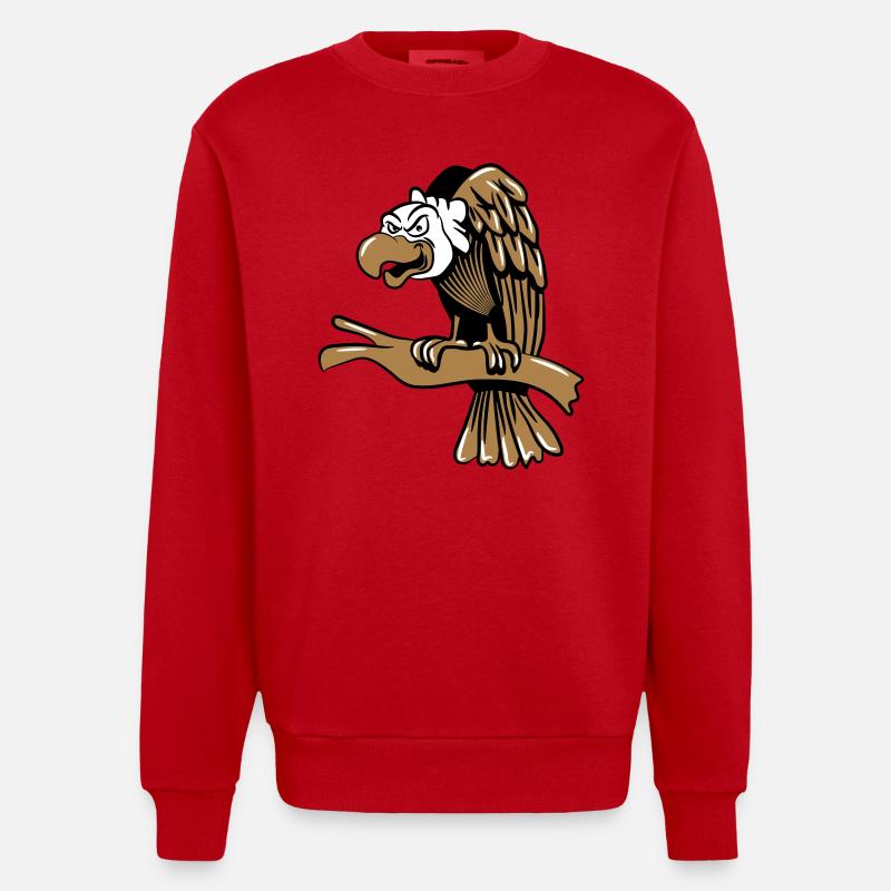 geier - Heavyweight Oversized Organic Crew Neck Made in EU - Rot