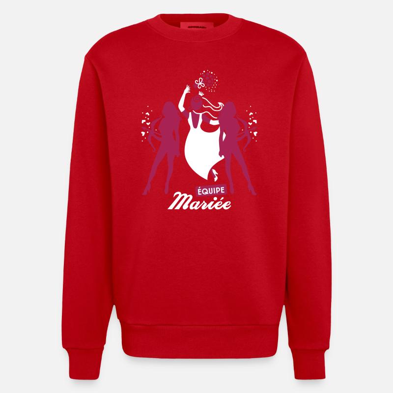 équipe de la mariée - future mariée - evjf - 2C - Sweat bio épais oversize fabriqué en UE - rouge