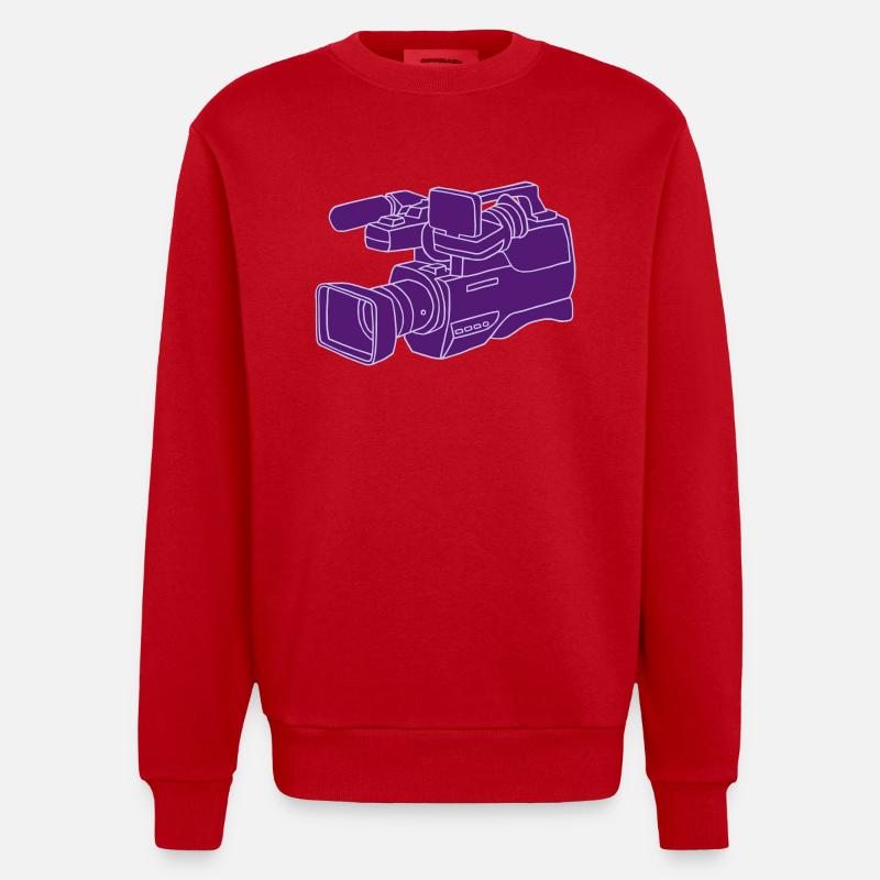 Caméra vidéo 2 - Sweat bio épais oversize fabriqué en UE - rouge