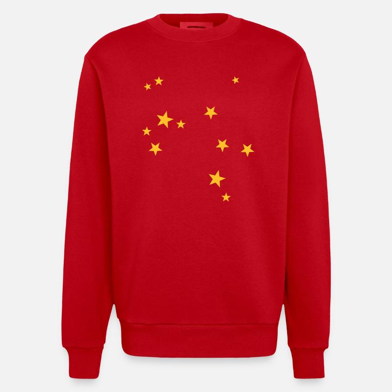 Sagittarius starsign - Heavyweight Oversized Organic Crew Neck Made in EU - red
