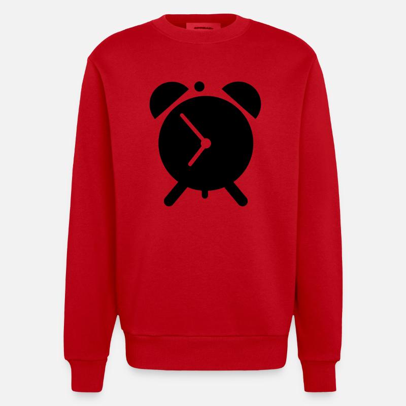 Wecker - Heavyweight Oversized Organic Crew Neck Made in EU - Rot