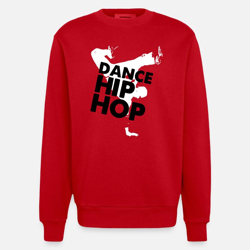 danse HIPHOP - Sweat bio épais oversize fabriqué en UE - rouge