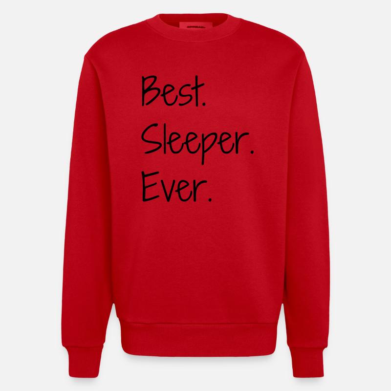 Schlaf / Schläfer / Müdigkeit / Rest - Heavyweight Oversized Organic Crew Neck Made in EU - Rot