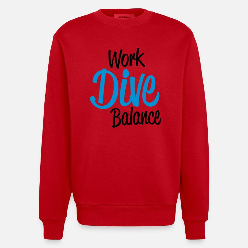 Tauchen - Heavyweight Oversized Organic Crew Neck Made in EU - Rot