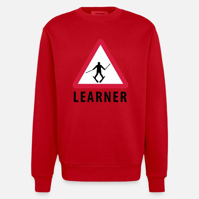 Ski Learner - Sweat bio épais oversize fabriqué en UE - rouge