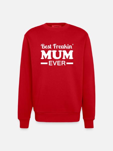 Mum - Heavyweight Oversized Organic Crew Neck Made in EU - red