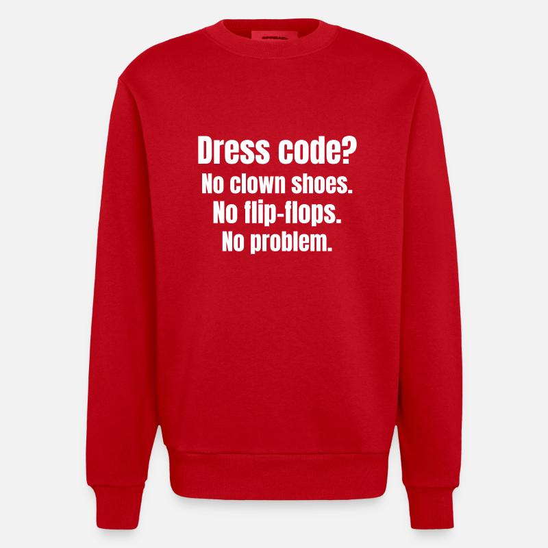 Code vestimentaire du videur - Sweat bio épais oversize fabriqué en UE - rouge