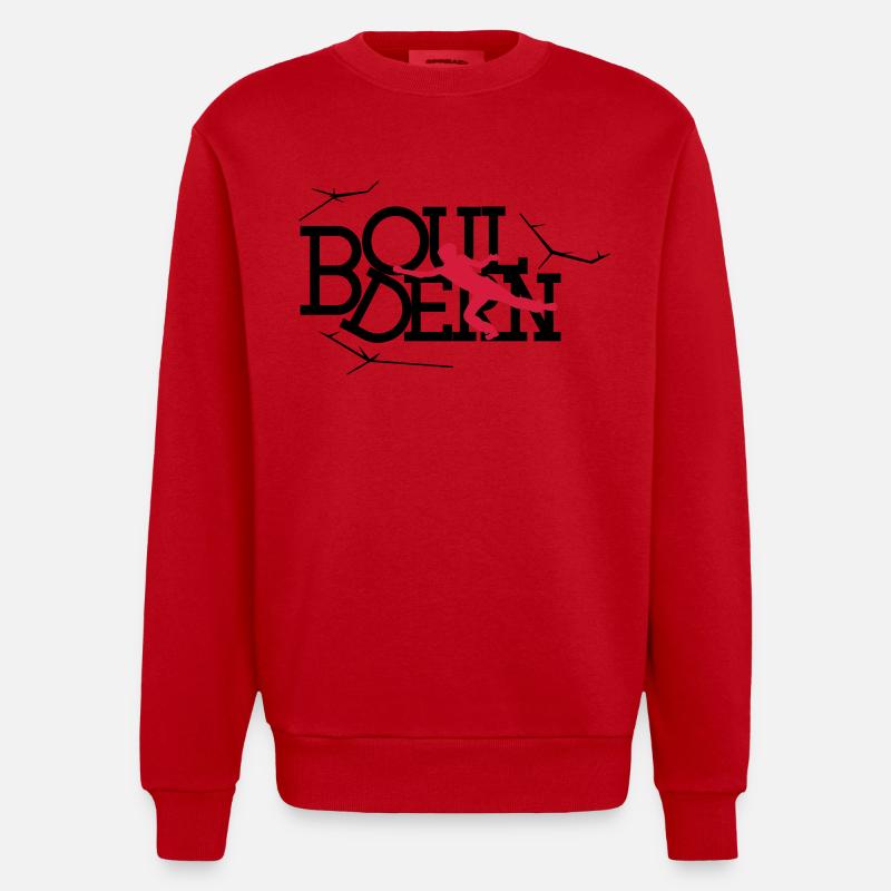 bouldering - Sweat bio épais oversize fabriqué en UE - rouge