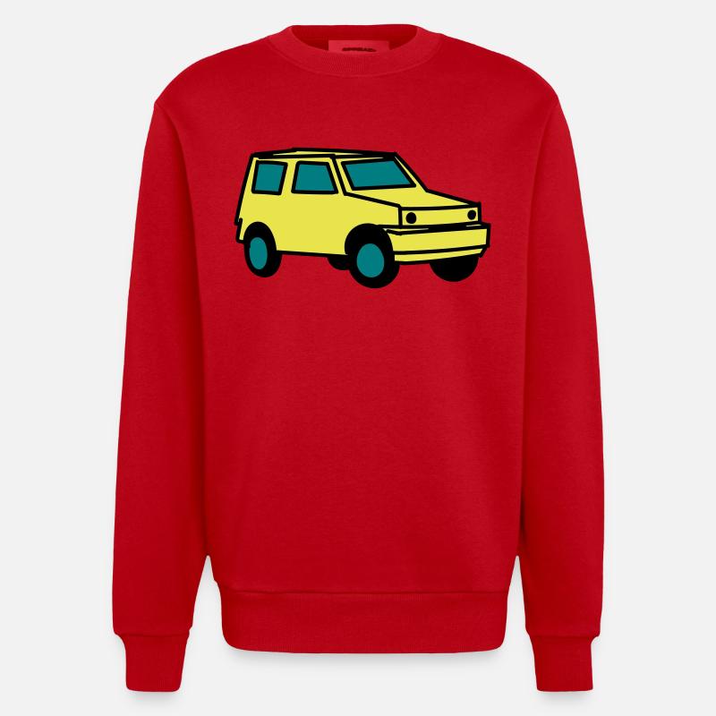 Auto - Heavyweight Oversized Organic Crew Neck Made in EU - Rot