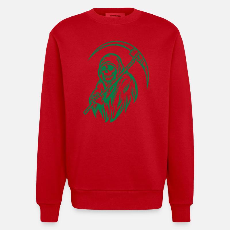 Der Tod und sein Werkzeug - Heavyweight Oversized Organic Crew Neck Made in EU - Rot